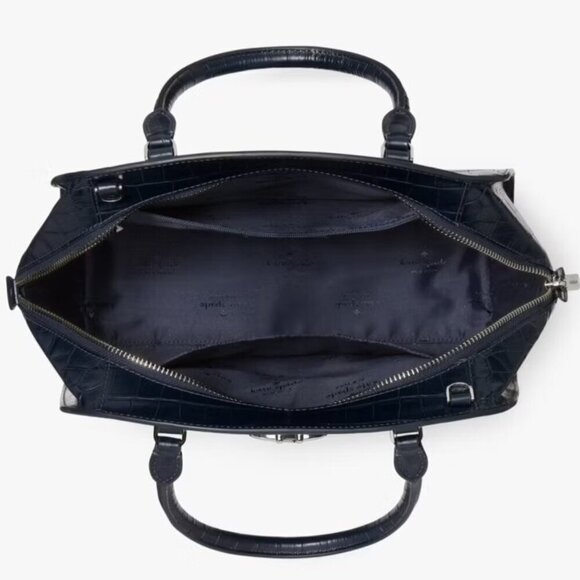 ♠️♠️ Kate Spade Kyla Croc Embossed Satchel NWT - Picture 5 of 7
